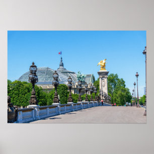Affiche Pont Alexandre III et Grand Palais, Paris, France
