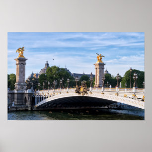 Affiche Pont Alexandre III sur Seine - Paris, France