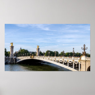 Affiche Pont Alexandre III sur Seine - Paris, France
