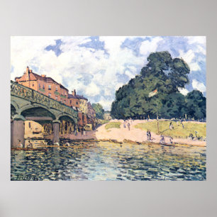 Affiche Pont Alfred Sisley Hampton Court