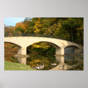 Affiche Pont arc-en-ciel en automne au Grove City College