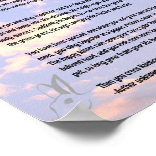 Affiche Pont arc-en-ciel poème dans les nuages