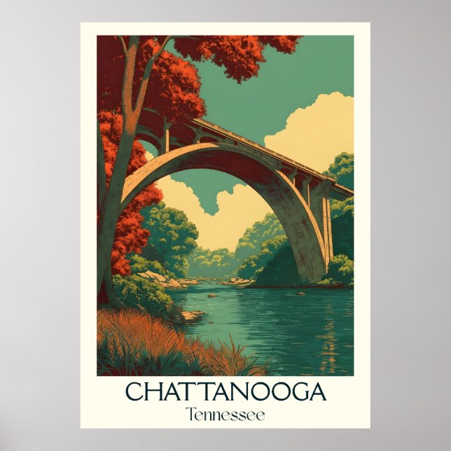 Affiche Pont arqué de Chattanooga Tennessee (Devant)