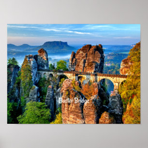 Affiche Pont Bastei, Saxe, Suisse