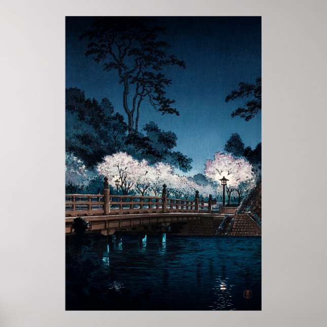 Affiche Pont Benkei par Tsuchiya Koitsu (Devant)
