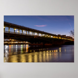 Affiche pont Bir-Hakeim à l'aube en hiver - Paris