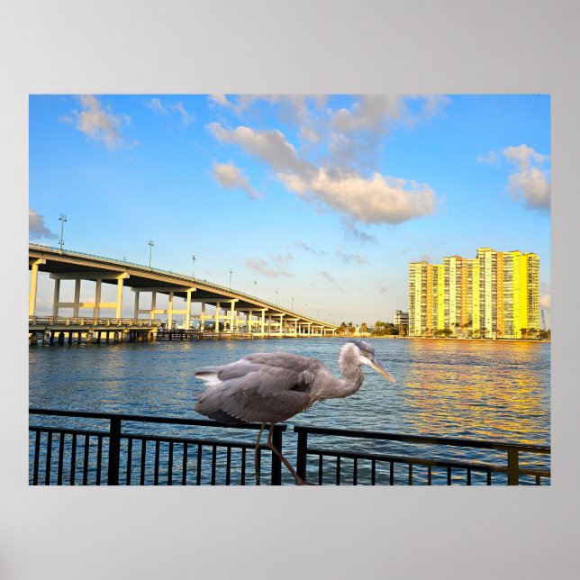 Affiche Pont Blue Heron. Riviera Beach. Floride (Devant)