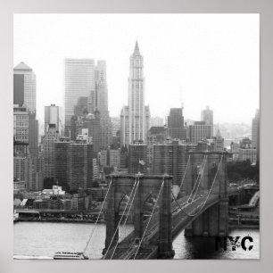Affiche pont brooklyn NYC