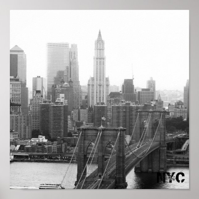 Affiche pont brooklyn NYC (Devant)