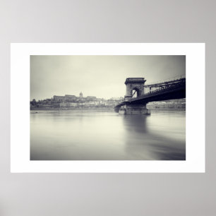 Affiche Pont Chaîne Szechenyi et Palais Royal