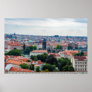 Affiche Pont Charles et église St. Nicolas - Prague