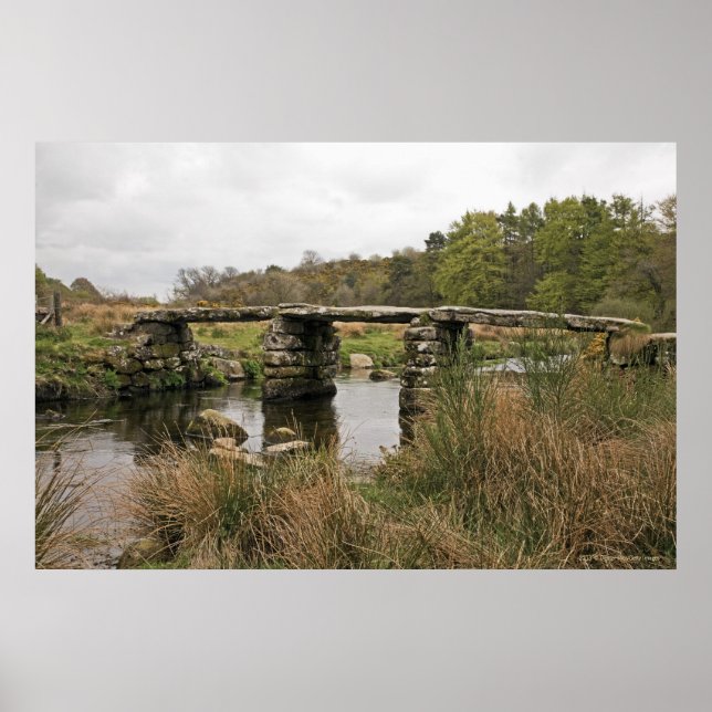 Affiche Pont Clapper Dans Le Parc National Dartmoor (Devant)