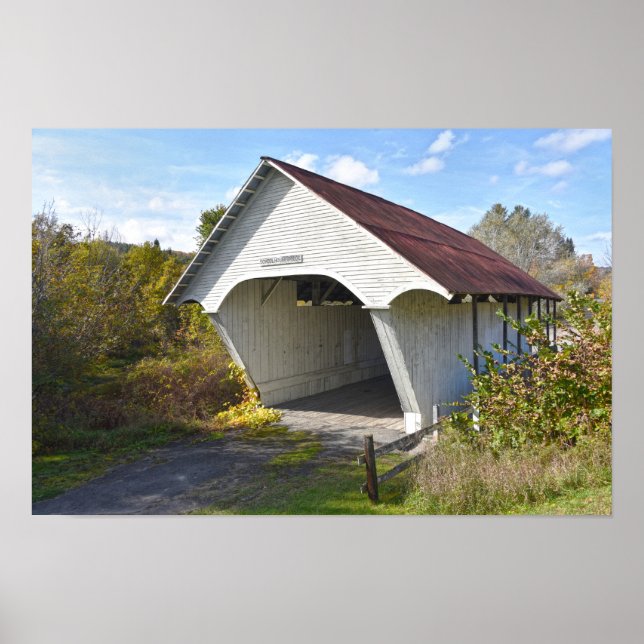 Affiche Pont couvert Schoolhouse, Vermont (Devant)