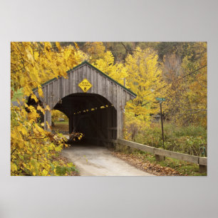 Affiche Pont couvert, Vermont, États-Unis 2