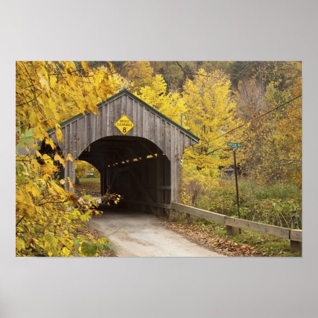 Affiche Pont couvert, Vermont, États-Unis 2 (Devant)