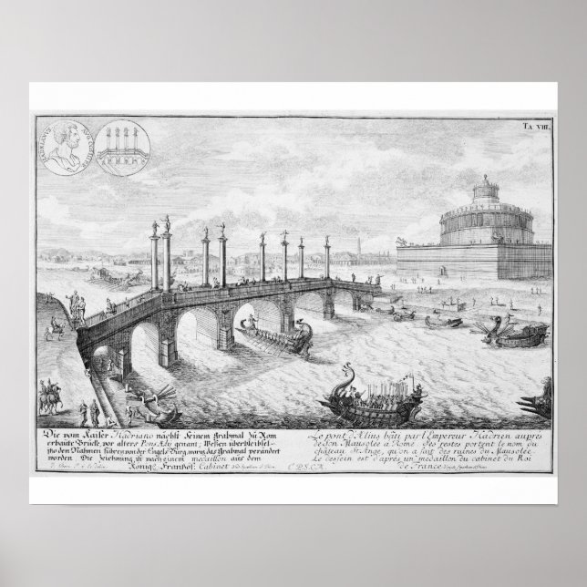 Affiche Pont d'Aelius et du mausolée d'Hadrien (Castel S (Devant)