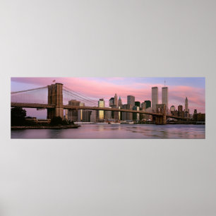Affiche Pont de Brooklyn, matin, 2000