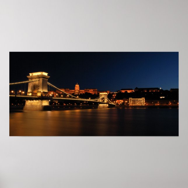 Affiche Pont de chaîne Budapest (Devant)