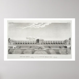 Affiche Pont de Chiraz, Isphahan, de 'Voyages du Chevel