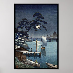 Affiche Pont de Kangetsu, Shimonoseki l'automne tôt