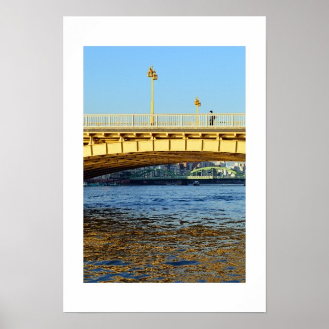 Affiche Pont de Kuramae : Sumida River, Tokyo (Devant)
