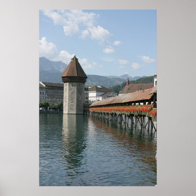 Affiche Pont de la Chapelle, Lucerne, Suisse (Devant)