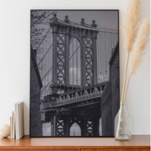 Affiche Pont de Manhattan, Dumbo, Brooklyn NYC Photographi