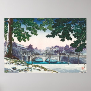 Affiche Pont de Nijubashi par Tsuchiya Koitsu