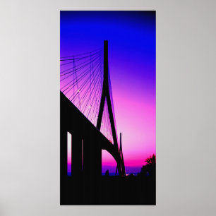 Affiche Pont de Normandie, Le Havre, France