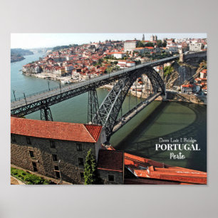 Affiche Pont de Porto au-dessus du fleuve Douro, Portugal