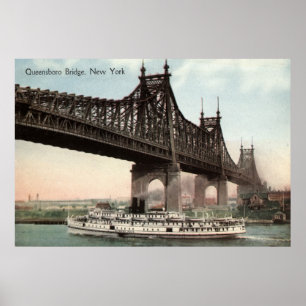 Affiche Pont de Queensboro, cru 1915 de New York City