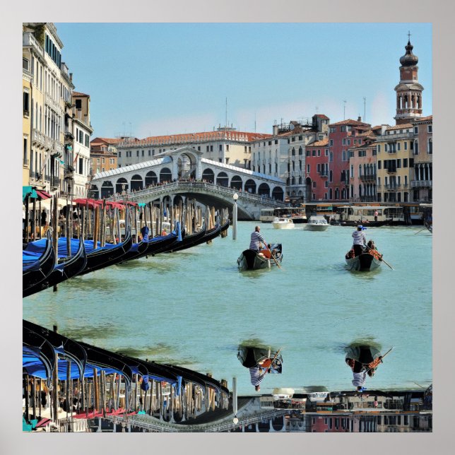 Affiche PONT DE RIALTO - Venise - Canal Grande (Devant)