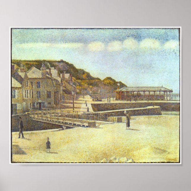 Affiche Pont de Seurat et Port de Port-en-Bessin (Devant)