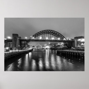 Affiche Pont de Tyne la nuit