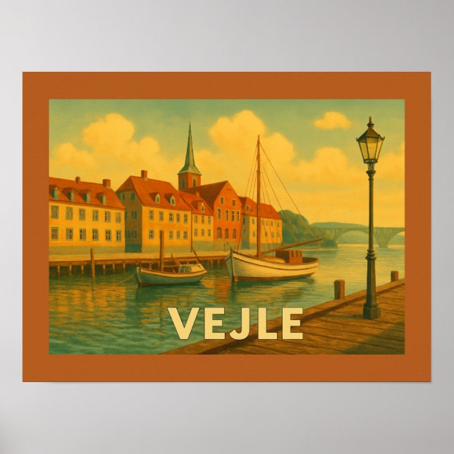 Affiche Pont de Vejle Danemark (Devant)