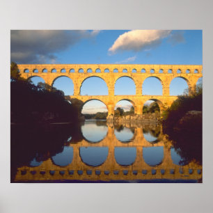 Affiche Pont du Gard, Gardon River, Gard, Languedoc,