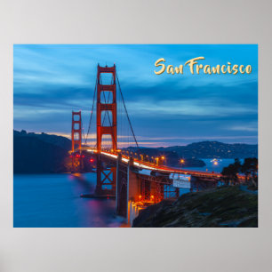 Affiche Pont du Golden Gate au crépuscule