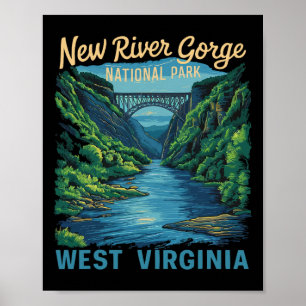 Affiche Pont du parc national de New River Gorge Rafting R