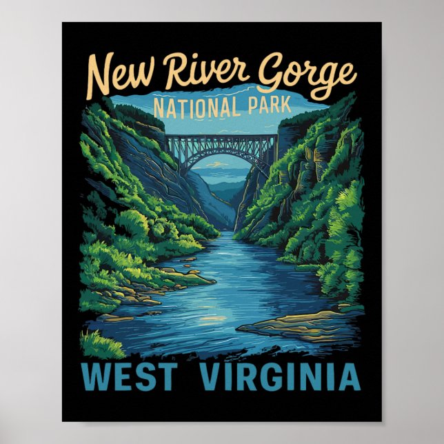 Affiche Pont du parc national de New River Gorge Rafting R (Devant)