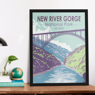Affiche Pont du parc national de New River Gorge Virginie-
