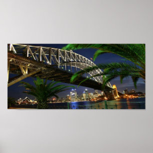 Affiche Pont du port de Sydney la nuit