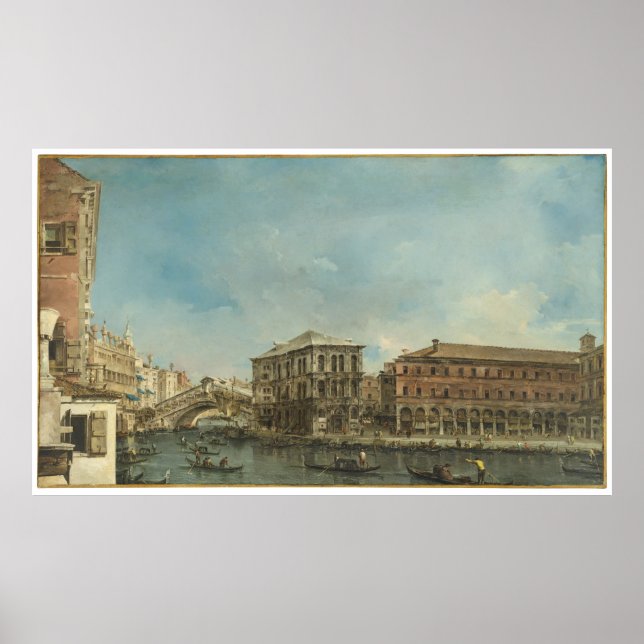 Affiche Pont du Rialto avec Palazzo dei Camerlenghi (Devant)