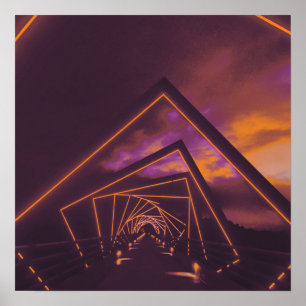 Affiche pont du sentier à haut-plateau