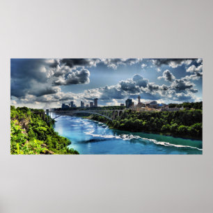 Affiche Pont en rivière Niagara/arc-en-ciel