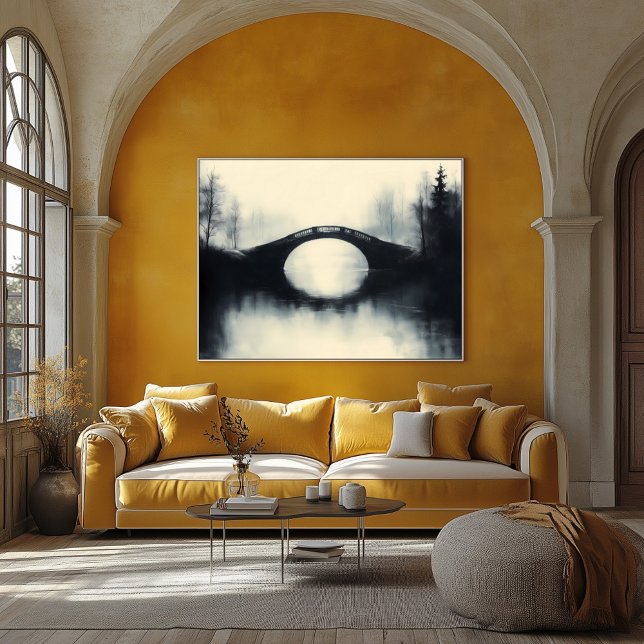 Affiche Pont énigmatique au milieu de réflexions fantaisis (Créateur téléchargé)