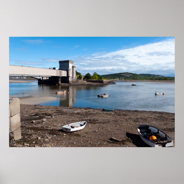 Affiche Pont et tour du chemin de fer River Conwy (Devant)