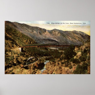 Affiche Pont ferroviaire Colorado Repro Vintage 1911