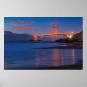 Affiche Pont Golden Gate de San Francisco Californie