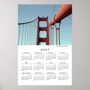 Affiche Pont Golden Gate San Francisco Calendrier 2027