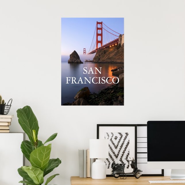 Affiche Pont Golden Gate | San Francisco Californie (Bureau à domicile)